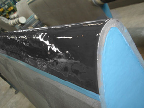 Лопатка направляющего аппарата с покрытием и дополнительной защитой передней кромки от кавитации