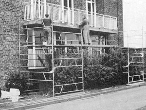 Betonreparatur im Jahr 1981