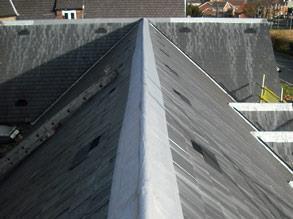 Belzona 3111 (柔軟メンブレン) で被覆した屋根の棟