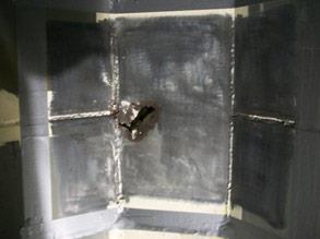 Perforacja ściany silosu na mąkę