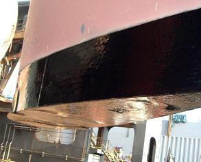 Rudder after the application of Belzona 2141