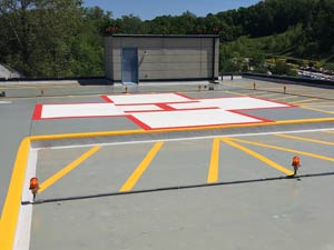 Helicopter pad restored and then protected with Belzona 5111