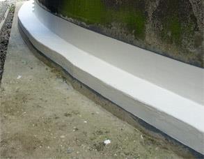 Base de tanque selada com Belzona 3111 (Flexible Membrane)