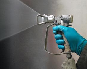 Spray application of Belzona 1381