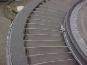 Belzona 1511 (Super HT-Metal) used to rebuild original profile