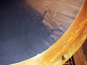 Belzona 1812 (Ceramic Carbide FP) applicato su tubazione per il trasferimento di polvere di carbone per offrire protezione contro l'abrasione