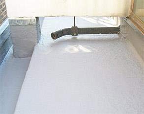 Mit einer nahtlosen Lage Belzona 3111 (Flexible Membrane) geschütztes Dach