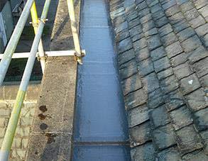 Slutförd reparation av takränna med Belzona 3111 (Flexible Membrane)