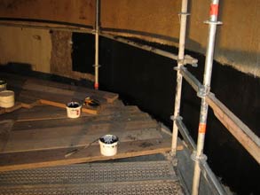 Section of silo coated in Belzona 4351