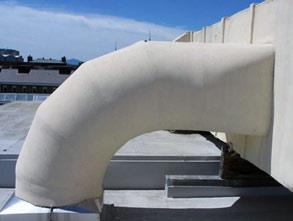 Insulation on ducts coated for long-term protection from water penetration