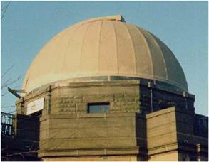 Observatoriumkuppel vor dem Auftrag von Belzona 5151 (Hi-Build Cladding)